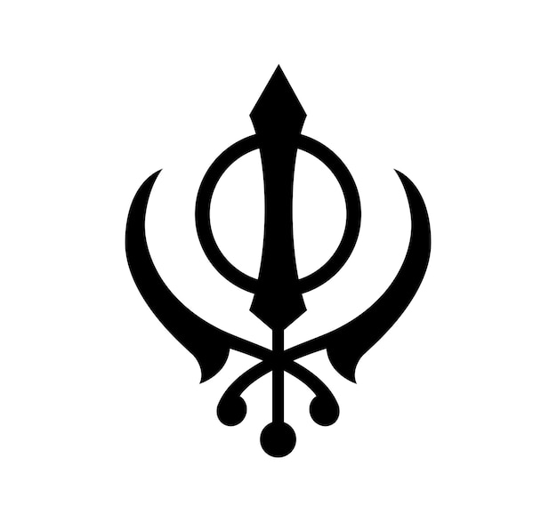 Sikhism symbol icon Sikhism religion vector logo