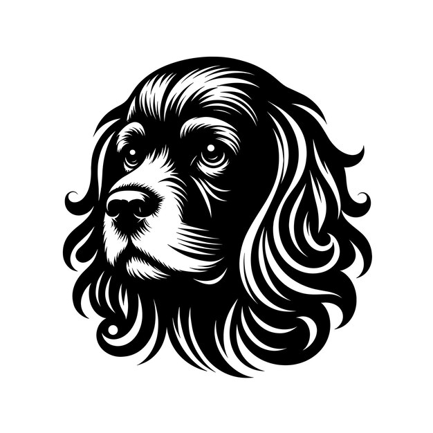 Vector silent bark monochrome dog logo unleashed