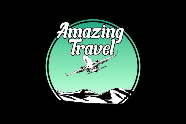 Silhouette amazing travel retro vintage