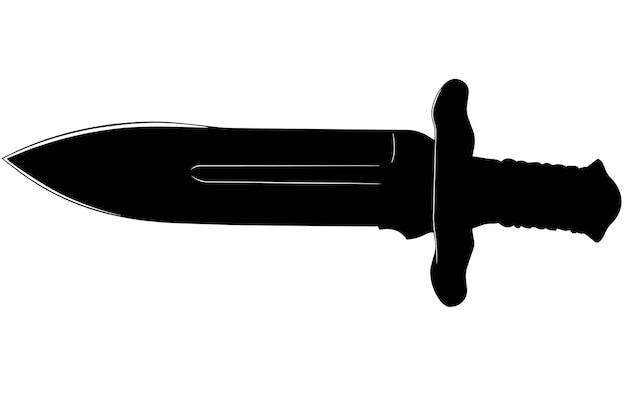 Vector silhouette of a assault dagger