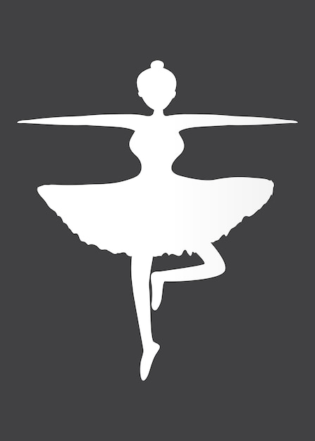 Silhouette of Ballerina Girl