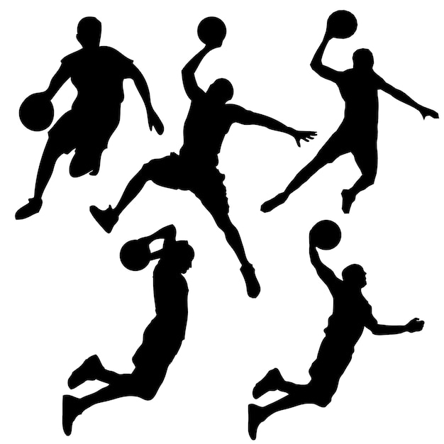 Silhouette of a basketball player