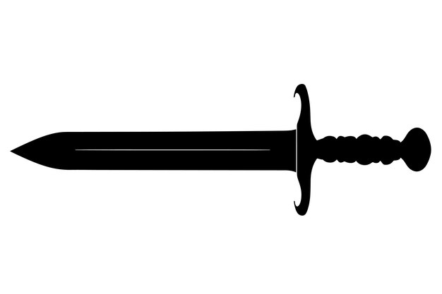 Vector silhouette of a bayonet