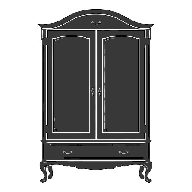 Silhouette Bedroom Cabinet black color only