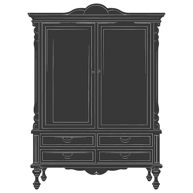 Silhouette Bedroom Cabinet black color only