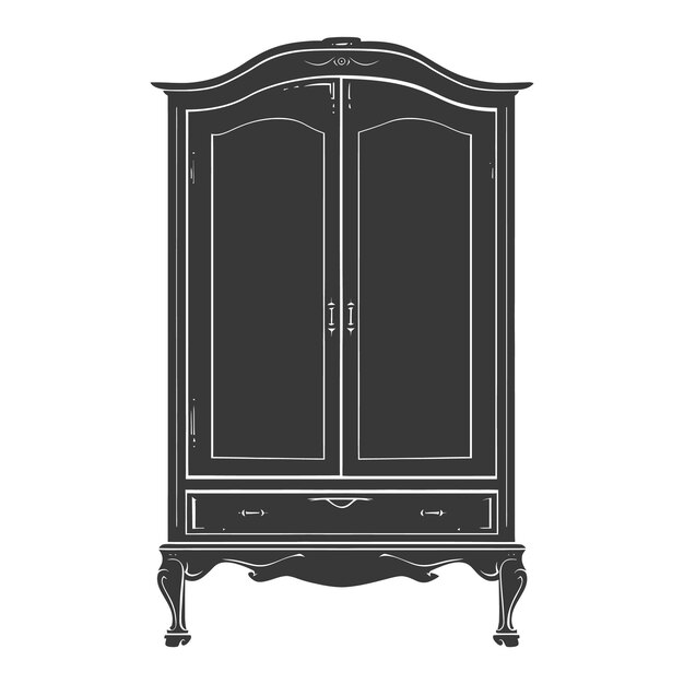 Silhouette Bedroom Cabinet black color only