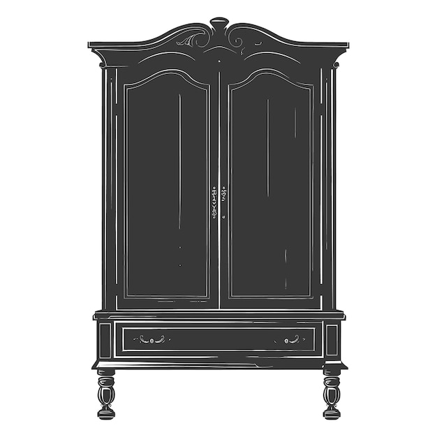 Silhouette Bedroom Cabinet black color only