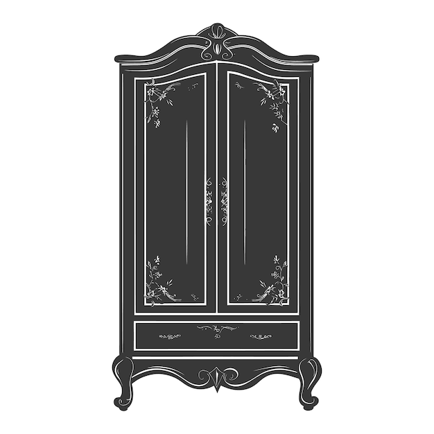 Silhouette Bedroom Cabinet black color only