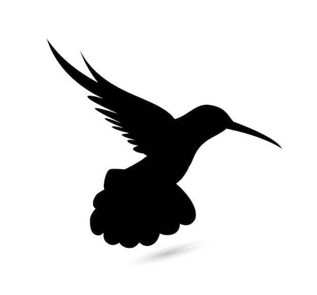 Silhouette, Bird, Flying, Cut Out - vector-based Hummingbird