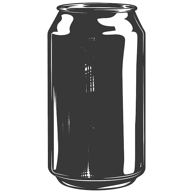 Silhouette blank Drink can canned drink black color only