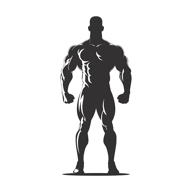 Silhouette Bodybuilding black color only full body