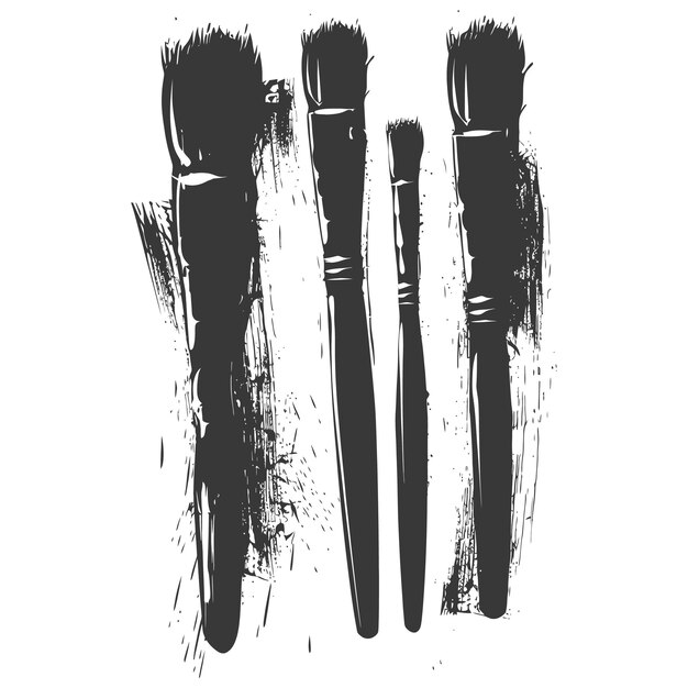 Silhouette brush for painting black color only