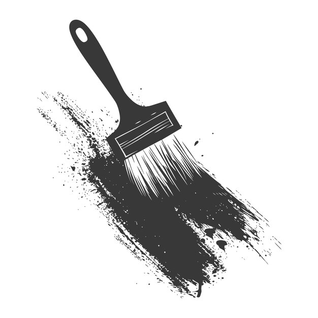 Silhouette brush for painting walls black color only