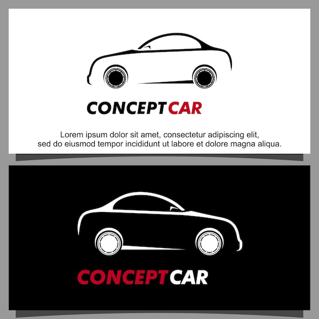 Silhouette car concept design template