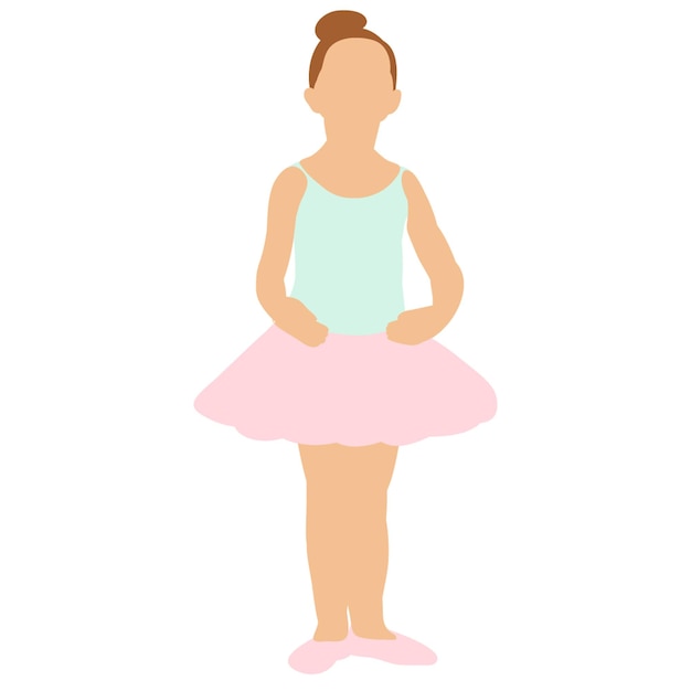 Silhouette of a dancing ballerina in a flat style