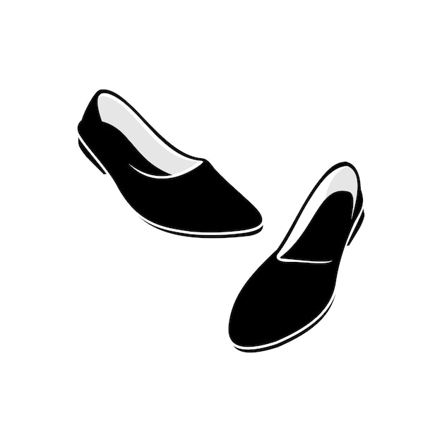 silhouette design of women's shoes on a white background