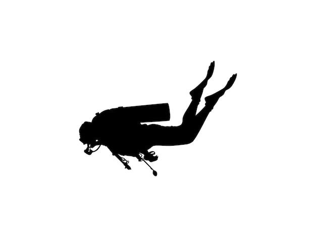 Silhouette of the Diving Flat style