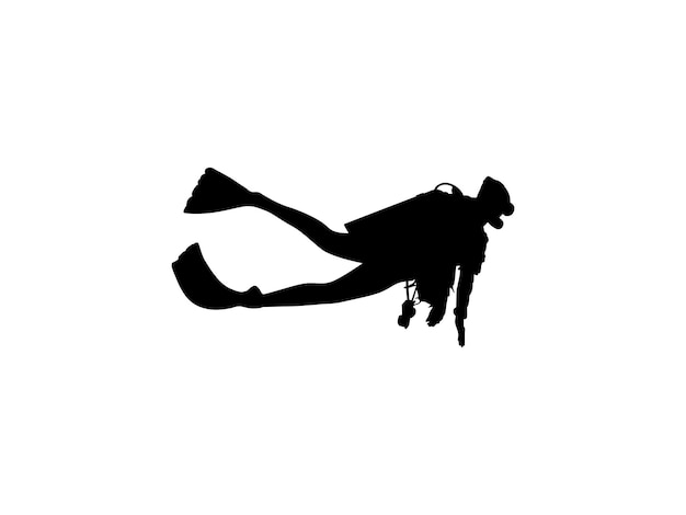 Silhouette of the Diving Flat style