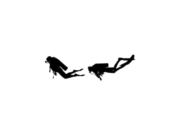 Silhouette of the Diving Flat style