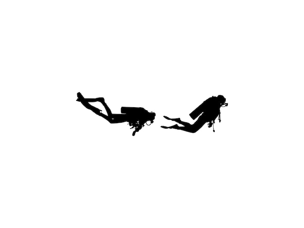 Silhouette of the Diving Flat style