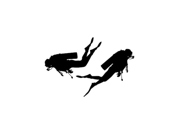 Silhouette of the Diving Flat style