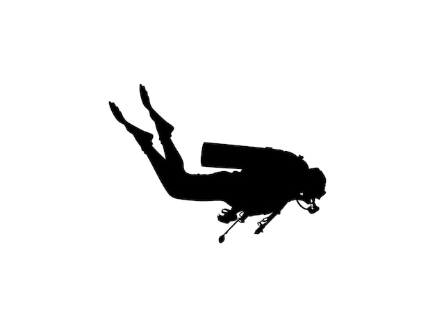 Silhouette of the Diving Flat style