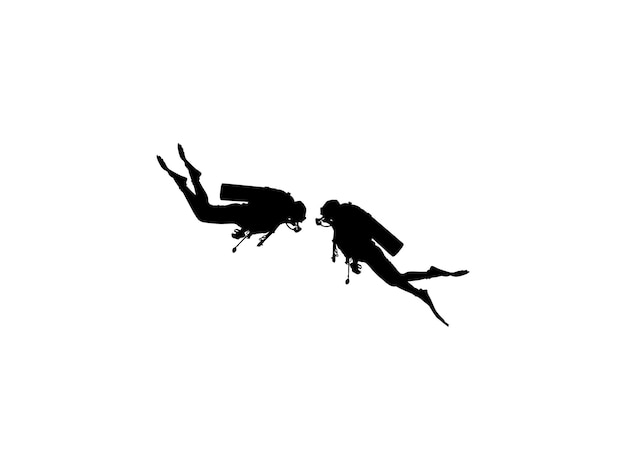 Silhouette of the Diving Flat style