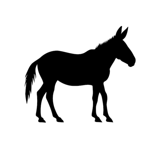 sIlhouette of a donkey