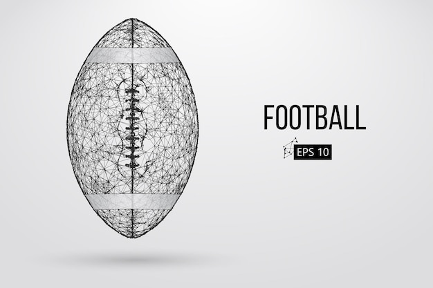 Silhouette of a footballl ball