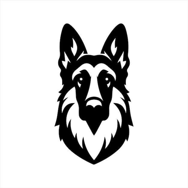 Silhouette German Shepherd dog vector design