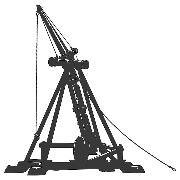 Silhouette Giant Sling Trebuchet full black color only