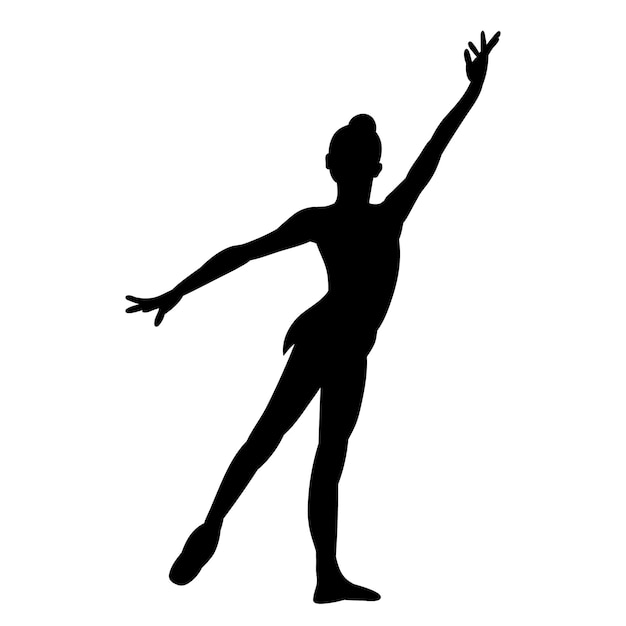 Silhouette of a girl dancing