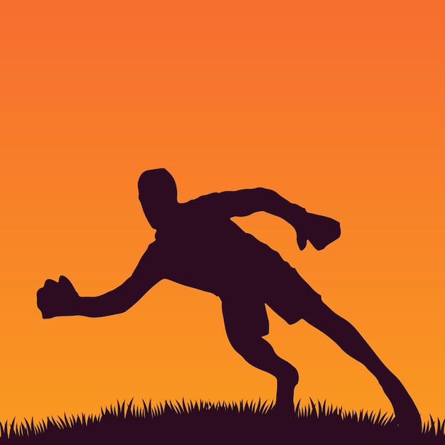 Silhouette of a GoalKeeper