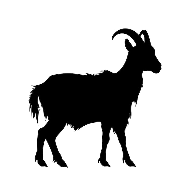 silhouette of a goat