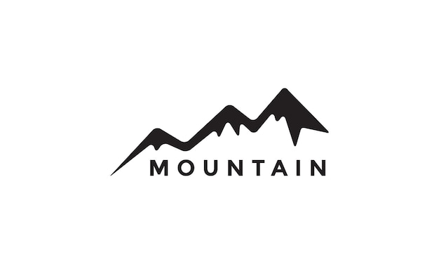 Silhouette hill or mountain step logo vector symbol icon design graphic illustration