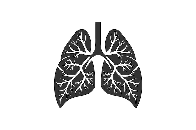 Silhouette of human lungs icon Vector illustration design