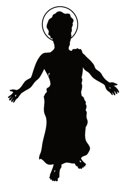 Silhouette of Jesus Christ after his resurrection