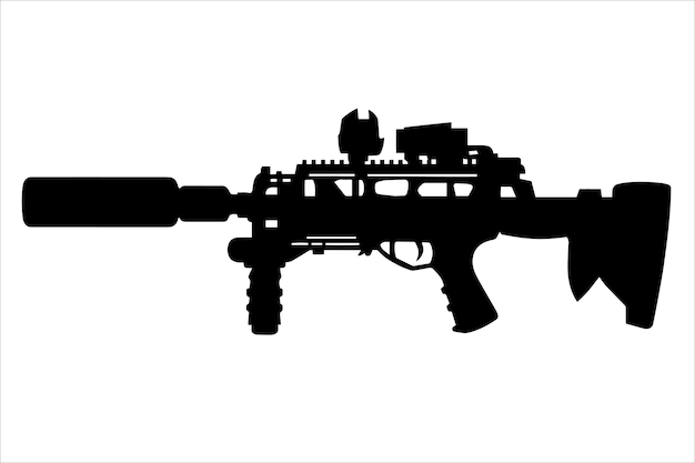 Vector silhouette of a lightweight crossbow