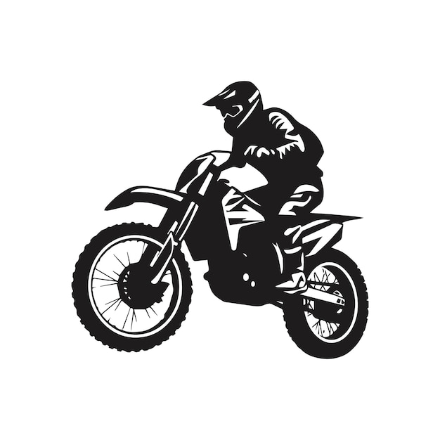 silhouette of male biker with helmet biking