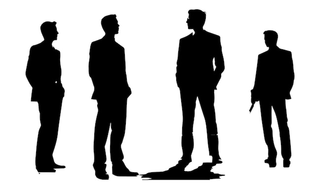 Silhouette male model vector illustration