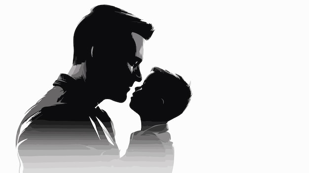 a silhouette of a man and a woman kissing