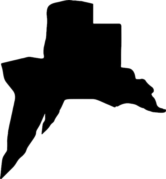 Silhouette map of AlBasrah Iraq