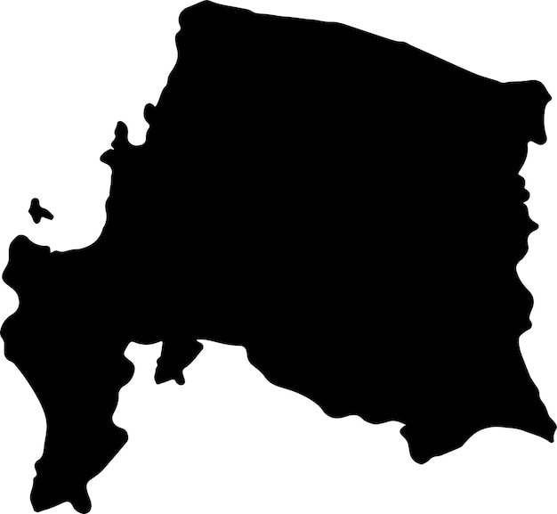 Silhouette map of BioBio Chile