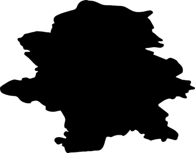 Silhouette map of Central Finland Finland