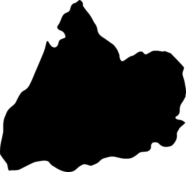 Silhouette map of Cotopaxi Ecuador