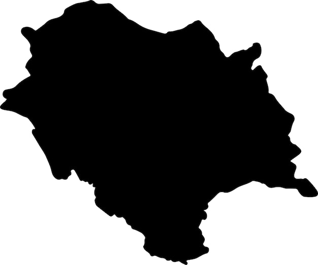 Silhouette map of Himachal Pradesh India