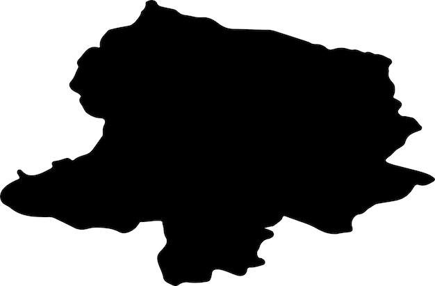 Silhouette map of Hovsgol Mongolia