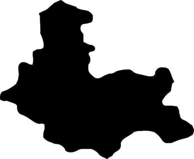 Silhouette map of Kumanovo Macedonia