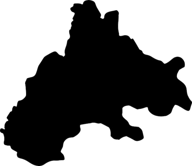 Silhouette map of Mou Houn Burkina Faso