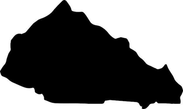 Silhouette map of Nahouri Burkina Faso